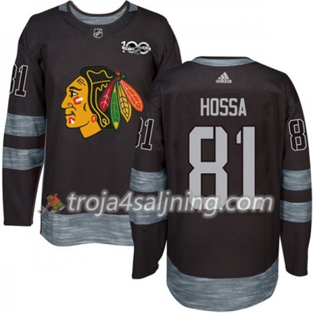 Chicago Blackhawks tröja Marian Hossa 81 1917-2017 100th Anniversary Adidas Svart Authentic - NHL Tröjor Herr Chicago Blackhawks tröja Marian Hossa 81 1917-2017 100th Anniversary Adidas Svart Authentic - NHL Tröjor Herr